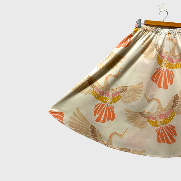 Mid length Skirt - Marabou Mosaic in Cream (S)