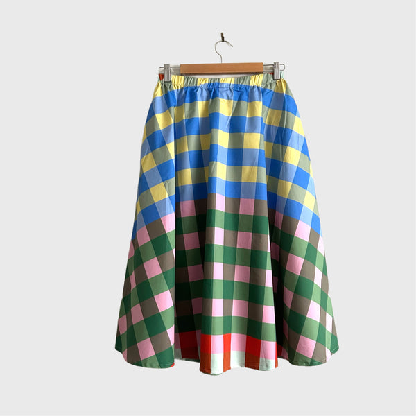 Mid length Skirt - Gingham B (S)