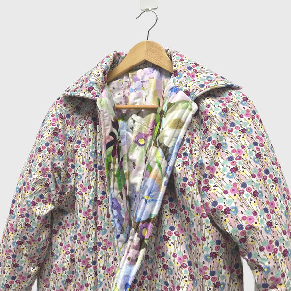 Reversible Quilted Jacket - Garden by the Sea and Mini Poppies