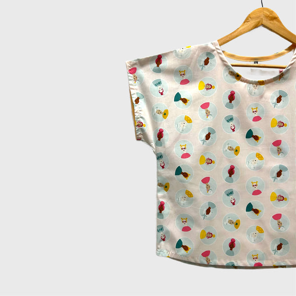 Short sleeve - Confetti Friends top (S)
