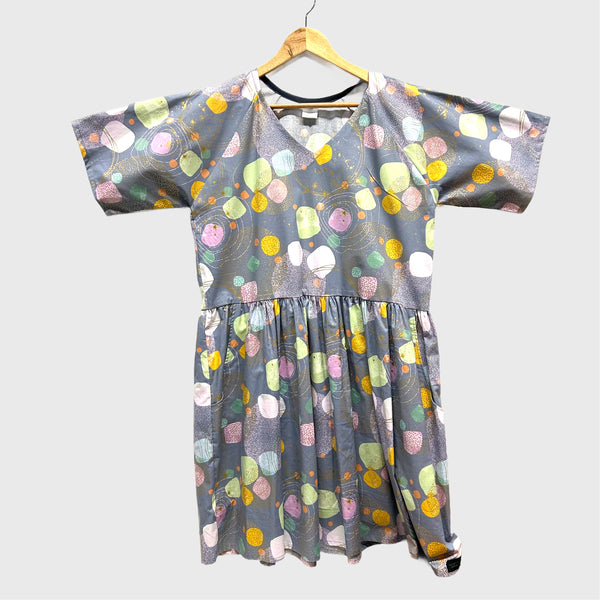 Short Ripple Dress - Grey Flirtation (L)