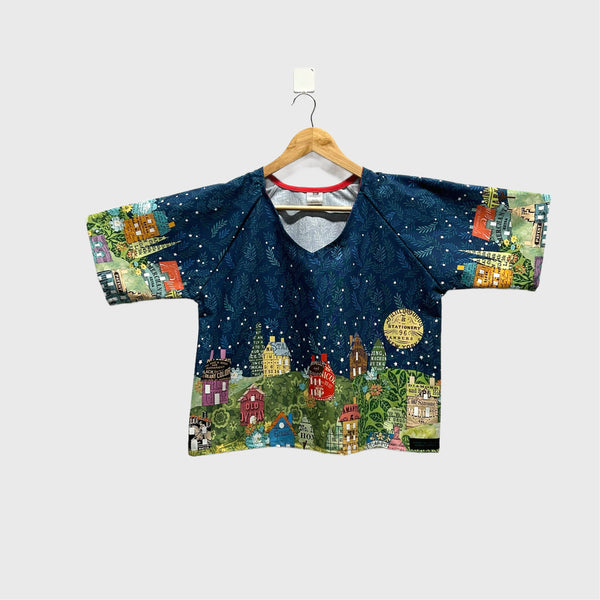 Sample Short sleeve v neck top - Paper Hamlet (M)