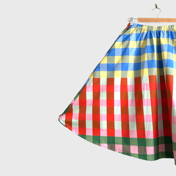 Mid length Skirt - Gingham B (S)