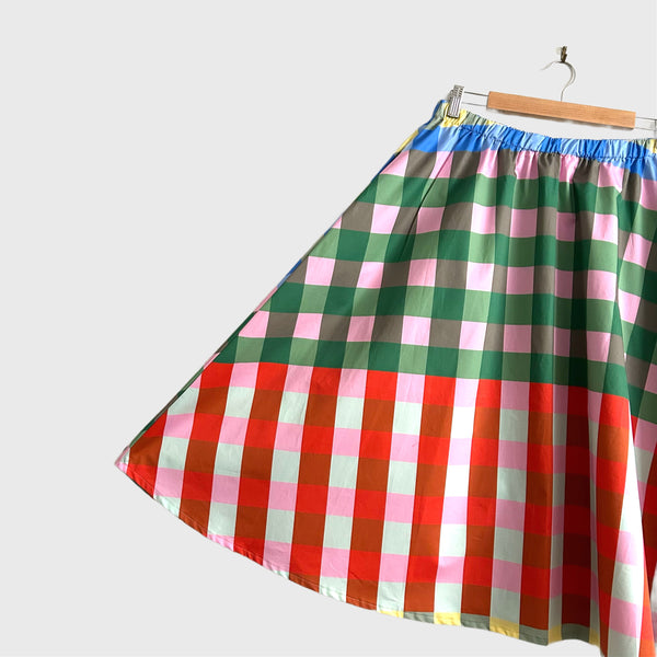 Mid length Skirt - Gingham (M)
