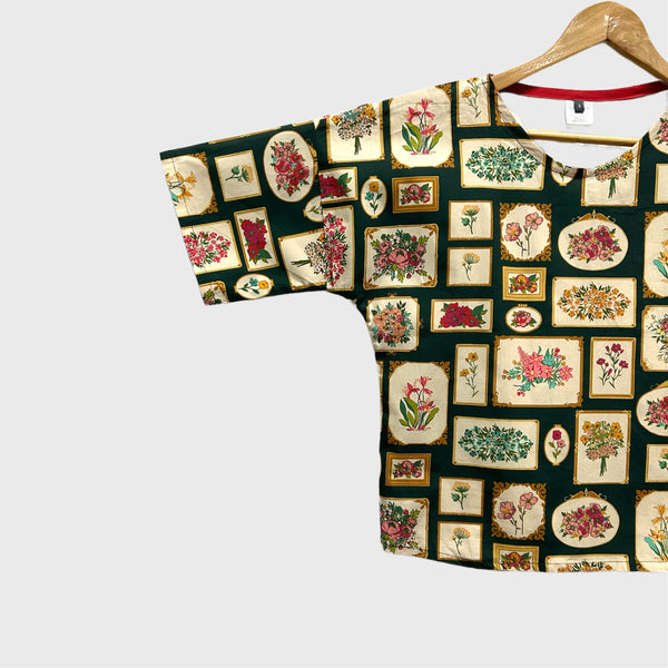 Sample Short sleeve - Flower Frames top (XS)