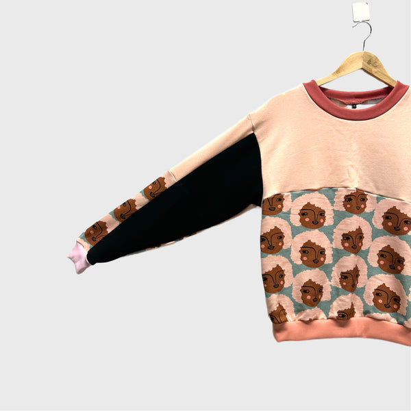 Long Sleeve No Waste top - Isa Form Britta with Apricot (S)