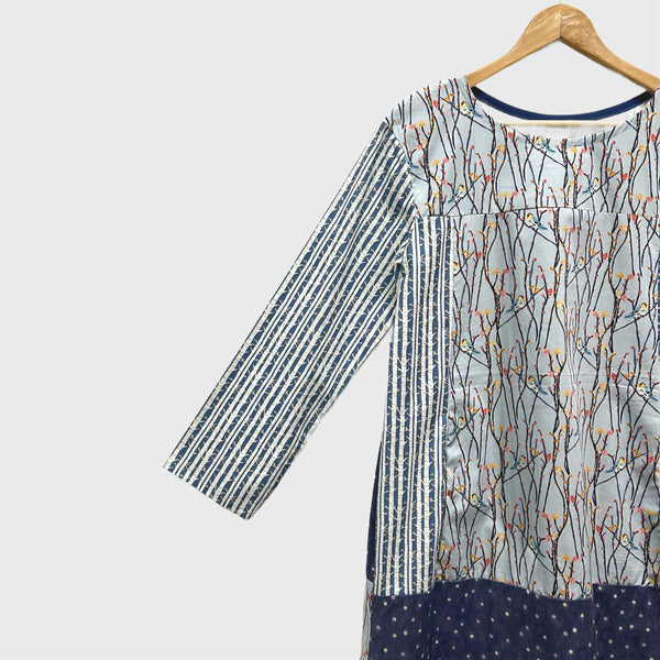 Artista No Waste Dress - Art Gallery Blue Birds (S)