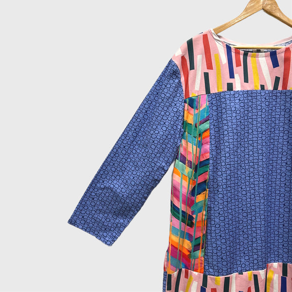 Artista No Waste Dress - Circles and Stripes (L)