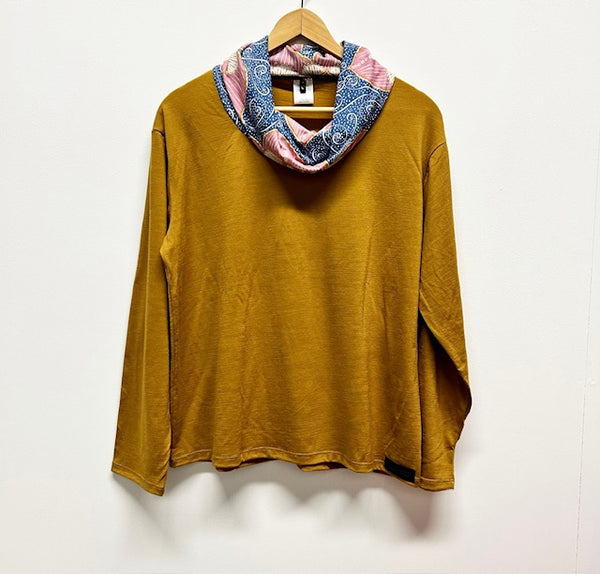 Roll neck top - Mustard with Lillestoff (L)