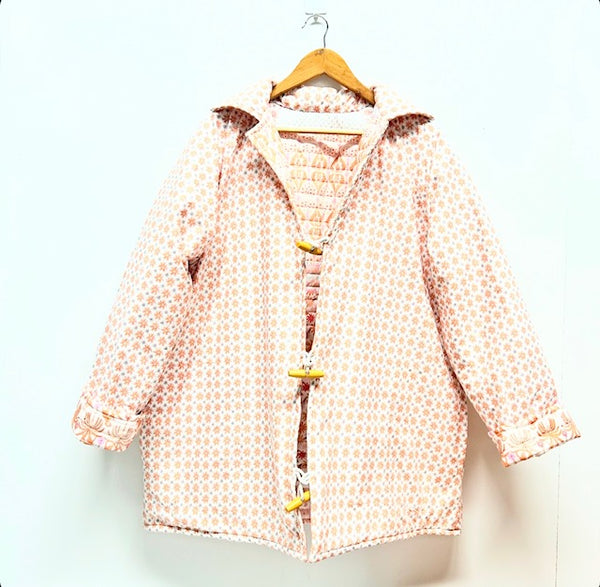 Sample Reversible Quilted Jacket - Whimsical Circus and Small Flower