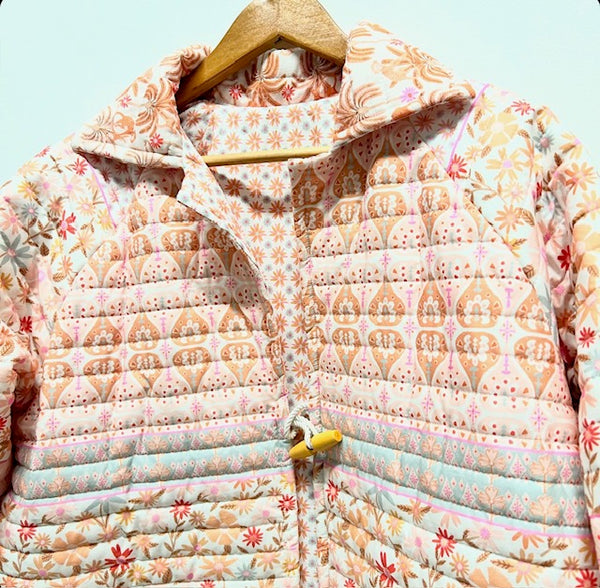Sample Reversible Quilted Jacket - Whimsical Circus and Small Flower