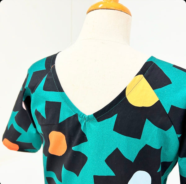 *Seconds* Ripple Dress - Green Flower (S)