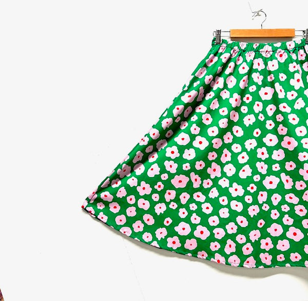 Mid length Skirt - Garden Peony (M)