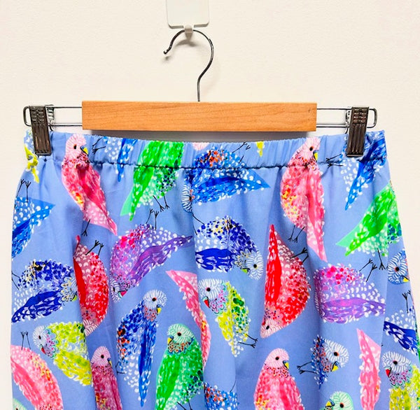 Mid length Skirt - Budgies by DOOPS (S)