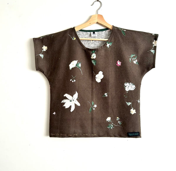 Short sleeve - New Morning Nani Iro top in Cotton Hemp (S)