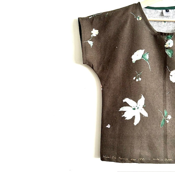 Short sleeve - New Morning Nani Iro top in Cotton Hemp (S)