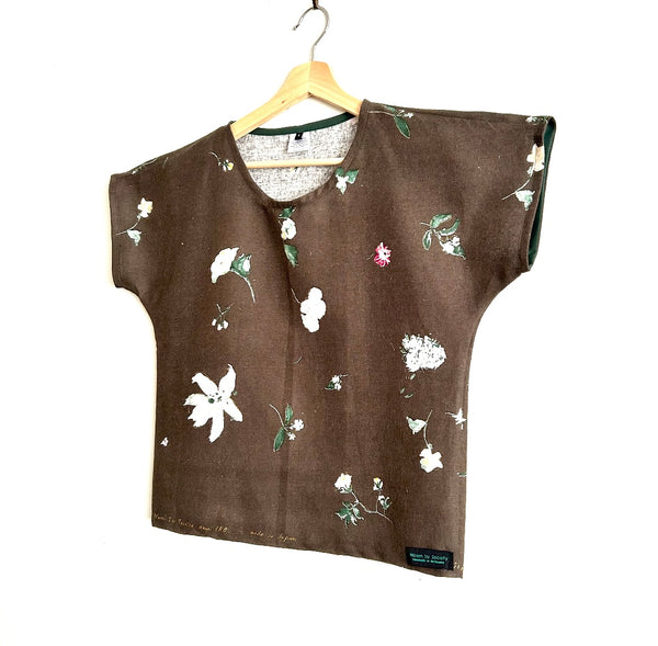 Short sleeve - New Morning Nani Iro top in Cotton Hemp (S)