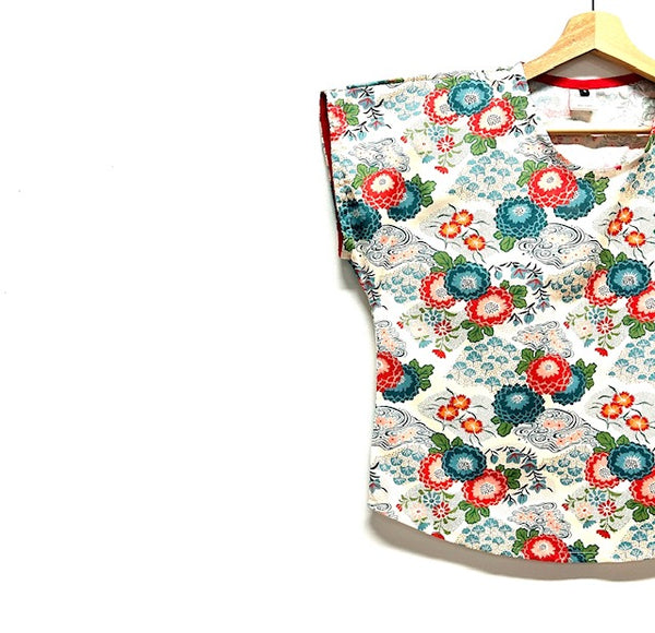 Short sleeve - Liberty Arthur's garden top (L)