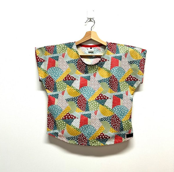 Short sleeve - Liberty Arthur's garden patchwork top (M)