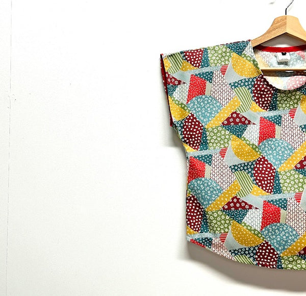 Short sleeve - Liberty Arthur's garden patchwork top (M)