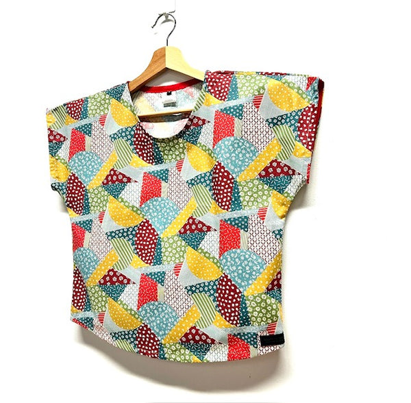 Short sleeve - Liberty Arthur's garden patchwork top (L)