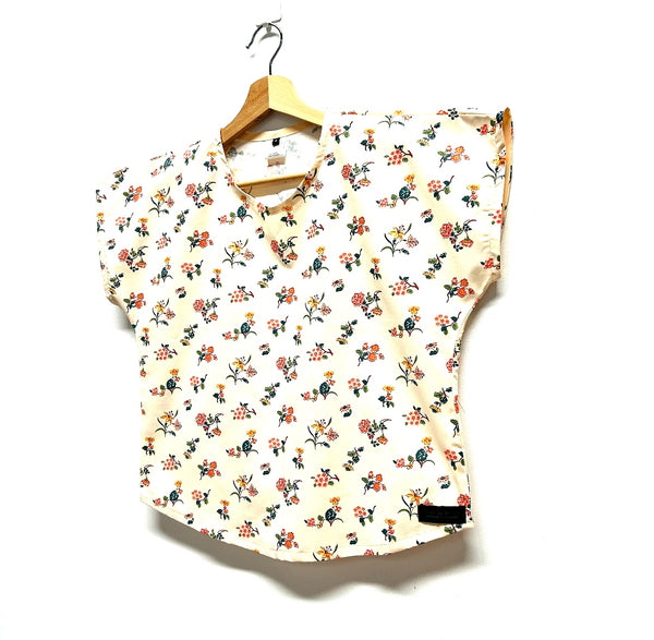 Short sleeve - Liberty Arthur's garden flowers top (L)