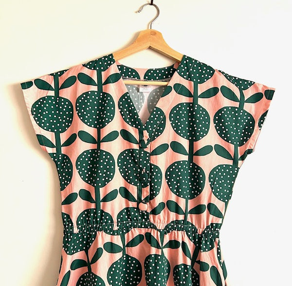 Jasmine Dress - Jennifer Bouron Pink and Green (M)