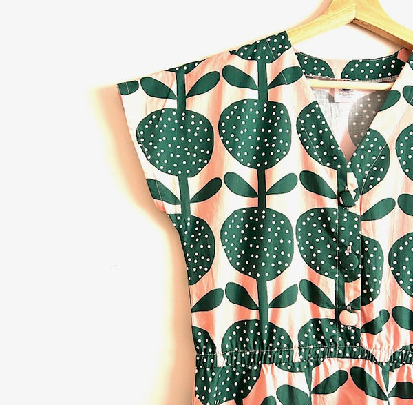 Jasmine Dress - Jennifer Bouron Pink and Green (M)