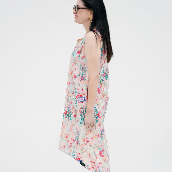 Sample Asymmetric Dress - Terrarium (M)