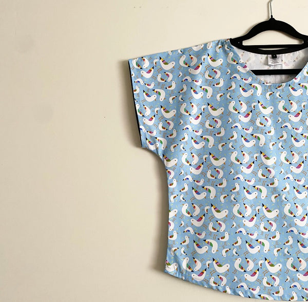 Short sleeve - Seagulls top  (L)