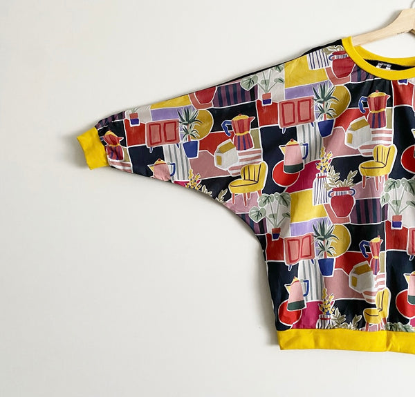 Batwing top - Retro Kitchen (M)