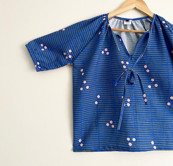 Sample Tunic Top - Spots and Stripes (M)