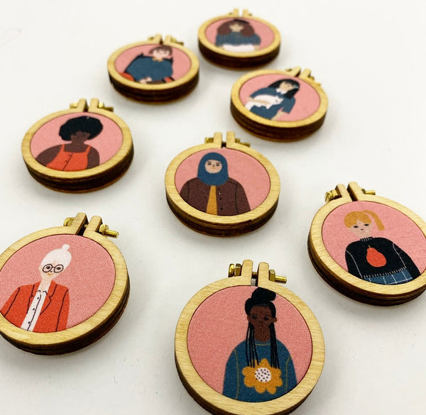 Brooch - Blue Headwear Girl (Inclusive Women Collection)