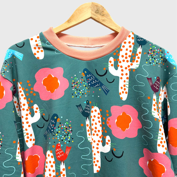 Long Sleeve top - DOOPS Birdy Cacti - Preorder