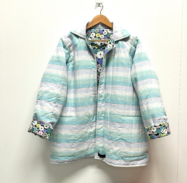 Reversible Quilted Jacket - Pastel checks and Kaffe Fassett spools