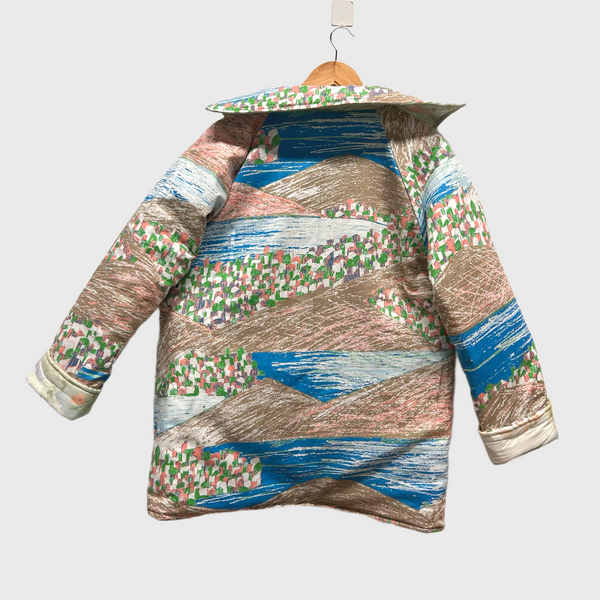 Reversible Quilted Jacket - Watercolours and Lake + City Viyella