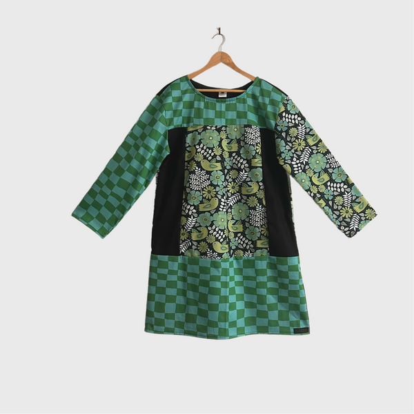 Artista No Waste Dress - Scandi and Checks (L)