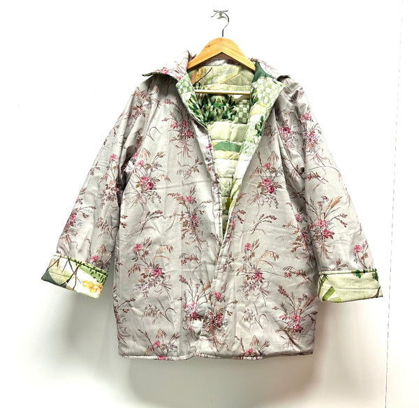 Reversible Quilted Jacket - Green Valley and l'uccello St Etienne