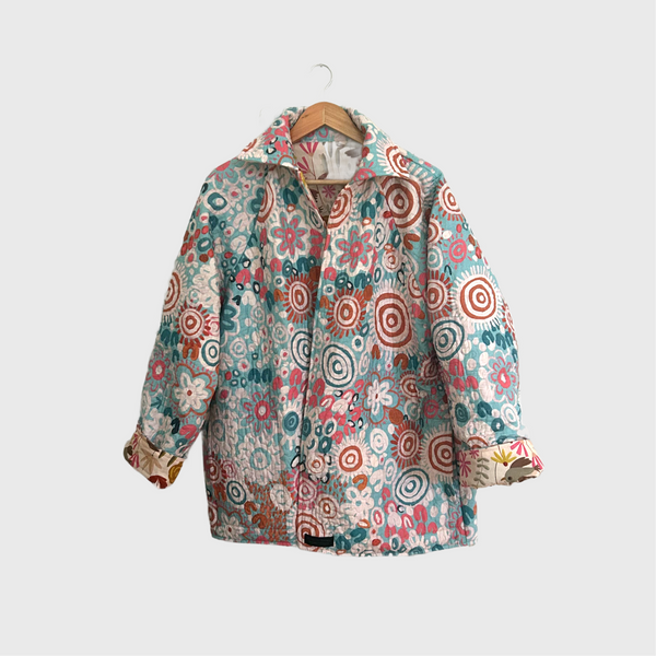 Reversible Quilted Jacket - Art Lab Dreaming and Taking Flight