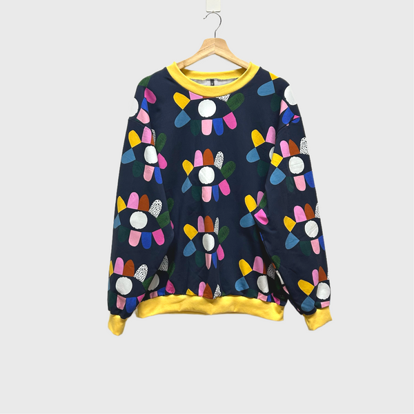 Long Sleeve top - DOOPS Blink with Yellow Ribbing
