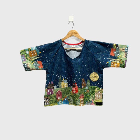 Sample Short sleeve v neck top - Paper Hamlet (M)