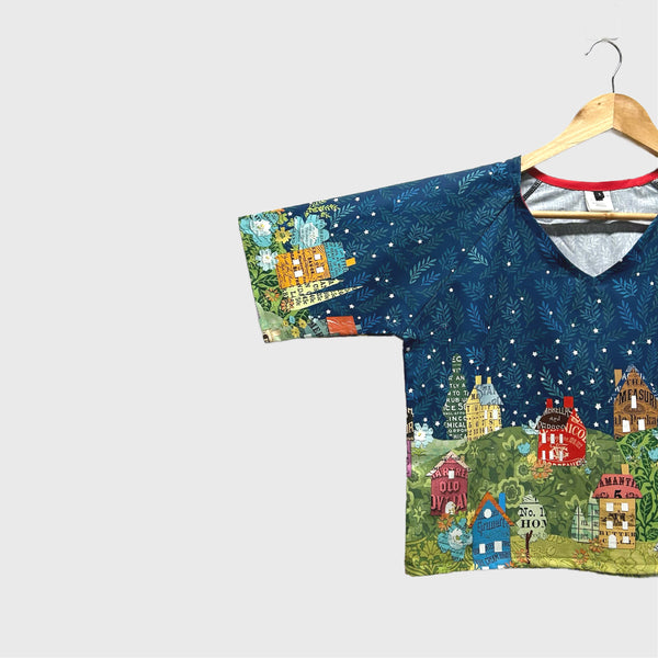 Sample Short sleeve v neck top - Paper Hamlet (S)
