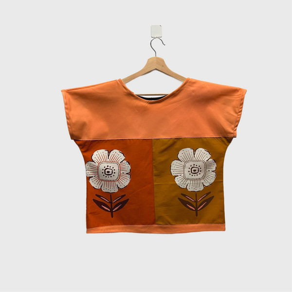 Sample Reversible Short sleeve - Panel top orange (S)