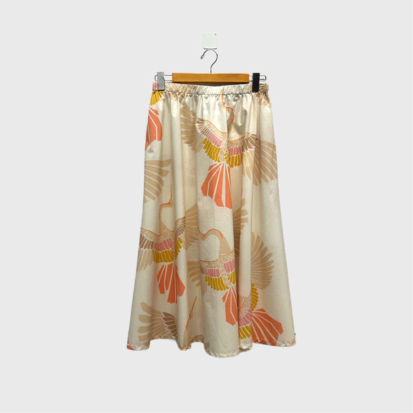 Mid length Skirt - Marabou Mosaic in Cream (S)