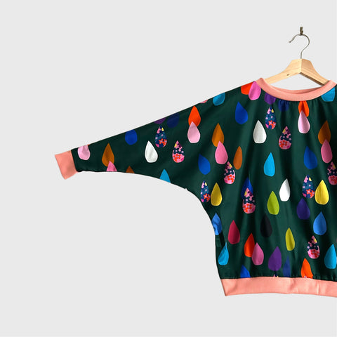 Batwing top - DOOPS Flower Drops (S)