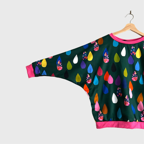 Batwing top - DOOPS Flower Drops (M)