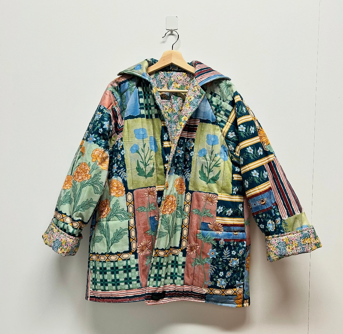 Reversible Quilted Jacket - Patchwork and Florals