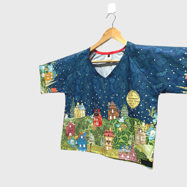 Sample Short sleeve v neck top - Paper Hamlet (S)