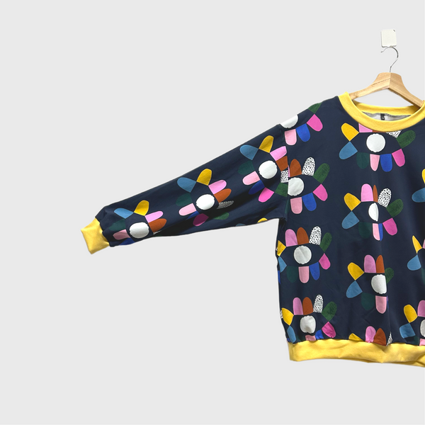 Long Sleeve top - DOOPS Blink with Yellow Ribbing