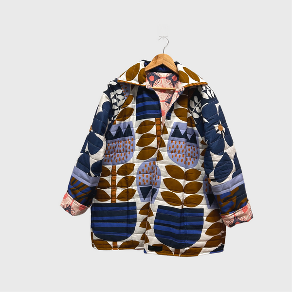 Reversible Quilted Jacket - Jocelyn Proust Flowers and Reimagined Landscapes
